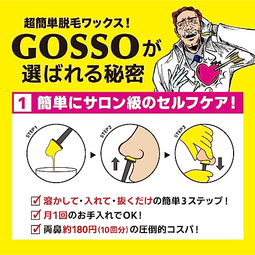GOSSO（ゴッソ）ブラジリアンワックス鼻毛脱毛セット