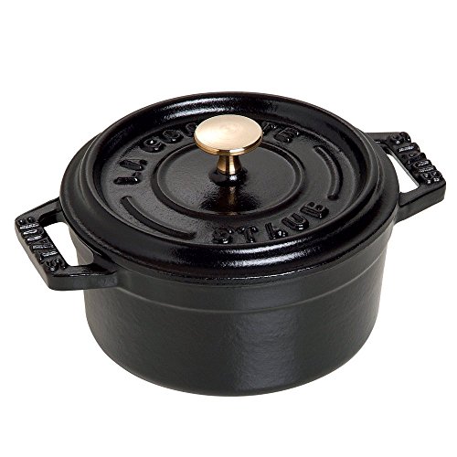 樂天商城 - ストウブ(Staub) 「 ミニ ピコ ココット ラウンド ブラック 10cm 」 小さい 両手 鋳物 ホーロー 鍋 【日本品】 La Coco