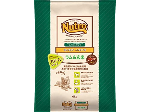 Nutro ナチュラルチョイス シニア犬用 超小型犬~小型犬用 ラム&玄米 6kg ドライフード 小粒 総合栄養食 エイジングケア ドッグフード...