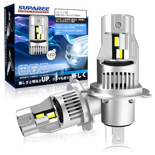 【新規改良爆光H4モデル】SUPAREE H4 LED ヘッドライト 爆光 Hi/Lo 車検対応 車用LEDバルブ h4 led 高輝度 600