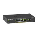 NETGEAR スイッチングハブ 5ポート ギガビット PoE+ (63W) 金属筐体 壁掛け対応 静音ファンレス 設定不要 GS305P