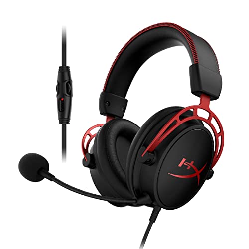 HyperX Cloud Alpha ゲーミング ヘッドセット インライン音量コントロールBox付属 レッド HX-HSCA-RD/AS オリジ