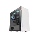 Thermaltake H200 TG RGB Snow Edition ミドルタワー型PCケース 強化ガラス フロントLEDバー搭載 CA-1