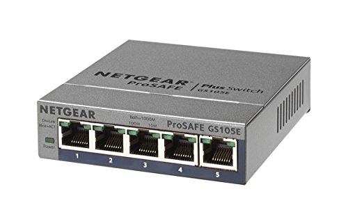 NETGEAR スイッチングハブ 5ポート ギガビット 金属筐体 壁掛け対応 静音ファンレス VLAN QoS アンマネージプラス 法人向け G