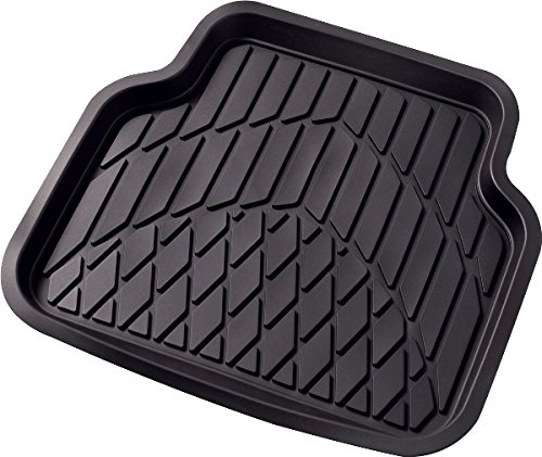 Rakuten - ボンフォーム(BONFORM) カーマット 3Dグランツ 普通車 リヤ 1枚 防水 丸洗いOK ズレ防止加工 50x45cm ブラック 6395