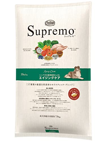 ・なし 7.5キログラム (x 1) NS126・・Size:7.5キログラム (x 1)・本体重量:7.5kg・本体サイズ (幅X奥行X高さ) :44×72×8cm・原産国:アメリカ合衆国・商品モデル番号: NS126商品紹介 リニューアルによりパッケージが異なる場合がございます。 15種類の厳選自然素材のホリスティックブレンド。 シニア犬の若々しい体型の維持、関節や消化吸収、美しい皮膚・被毛の健康維持に配慮。 栄養素を豊富に含む高品質な自然素材を厳選し、最適な栄養バランスでブレンドしました。 6歳以上の中型犬、5歳以上の大型犬のシニア犬が噛みくだきやすいドーナッツ粒タイプです。 使用上の注意 予告なくパッケージ、仕様(原材料、生産国、色、形状、サイズ等)の変更がある場合がございます。予めご了承ください。 原材料・成分 チキン（肉）、チキンミール、玄米、粗挽き米、米糠、ラムミール、サーモンミール、オーツ麦、タンパク加水分解物、ビートパルプ、エンドウタンパク、鶏脂*、ひまわり油*、亜麻仁、フィッシュオイル*、ココナッツ、チアシード、乾燥卵、トマト、ケール、パンプキン、ホウレン草、ブルーベリー、リンゴ、ニンジン、ビタミン類（A、B1、B2、B6、B12、D3、E、コリン、ナイアシン、パントテン酸、ビオチン、葉酸）、ミネラル類（カリウム、クロライド、セレン、ナトリウム、マンガン、亜鉛、鉄、銅）、 アミノ酸類（メチオニン）、酸化防止剤（ミックストコフェロール、ローズマリー抽出物、クエン酸）*ミックストコフェロールで保存 使用方法 【給与量】1日の給与量の目安 体重 1kg:30g(200カップ0.4)、5kg:95g(200カップ1.3)、10kg:155g(200カップ2.1)、15kg:210g(200カップ2.8)、20kg:255g(200カップ3.5)、25kg:305g(200カップ4.1)、30kg:350g(200カップ4.7)、40kg:430g(200カップ5.8)、50kg:510g(200カップ6.9)、60kg:585g(200カップ7.9) 安全警告 ・この商品は犬専用フードです。誤食防止のため、小児の手の届かない場所に保管してください。・この商品は自然素材を使用しておりますので、原材料の産地や収穫時期等により、粒の見た目や大きさに若干差がある場合がありますが、品質上問題はありません。・原材料の繊維等が粒の表面に見えることがありますが、品質上問題はありません。