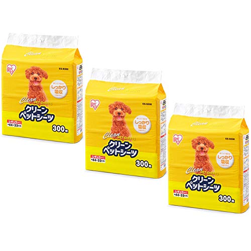 アイリスオーヤマ ペットシーツ 薄型 抗菌 消臭 小型犬 レギュラー 300枚×3袋(900枚入) (ケース販売)