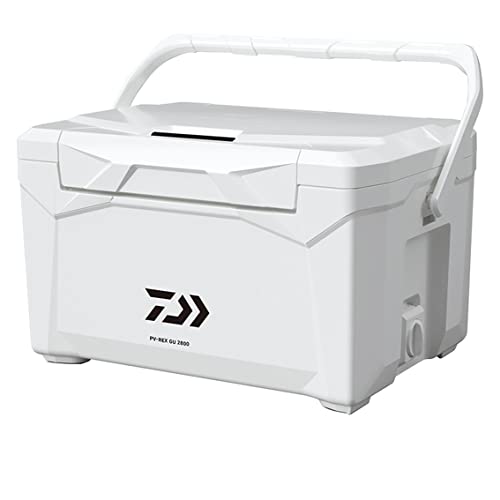 GU2800(ウレタン)ブラック/28l/03301141・Color:ブラックStyle:GU2800(ウレタン)・【容量(L)】 28【自重(kg)】： 5.6【内寸（cm）】：27×42×23.5【外寸（cm）】：40×57×34・更に剛性がアップした座れる頑丈「マッスルボディ」 開閉便利なワンハンドオープン、取り外し可能でお手入れ簡単な両開き上フタ 新機構の「シールドロック機構」は押し込むだけで密閉性がアップするので安心 90度まわすだけで開閉簡単、手が汚れにくい跳ね上げ水栓付き・クーラー内の水を素早く排水するΦ24大口径水栓 ダイワクーラー専用の滑り止めラバー「ふんばるマン」付き 対象魚に合わせて選べる28リットル、22リットル、16リットルの3サイズ 用途に合わせて選べる断熱仕様（6面真空、1面真空、ウレタン、スチロール）・真空モデルは断熱層の隙間を隅々までウレタンを充填 ぶつかりやすい角部分を保護するプロテクター付き（ZSS、SU） 持ち運びに便利なショルダーベルト付き（ZSS、SU） クーラー内部にプルーフケース搭載可能（別売）（28L：PC-600ダイワのフラッグシップクーラーボックスのプロバイザーシリーズが進化を遂げ完全リニューアル新登場