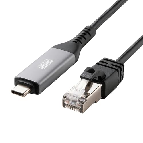ブラック/2m/KB-SL6CLAN02BK・パッケージ個数:1・USB Type-CポートをLANポート（RJ-45）に変換し、有線ネットワークに直接接続が可能です。・LANポート非搭載のパソコンでも、ケーブル1本でスムーズに有線接続できます。・有線接続により、Wi-Fiよりも安定した高速通信を実現します。・最大1Gbps（1000Mbps）の高速データ通信に対応します。・MACアドレスのパススルー機能に対応し、ネットワークのセキュリティ管理にも最適です。パソコンがMACアドレスパススルー機能に対応している必要があります。●USB Type-CポートをLANポート（RJ-45）に変換し、有線ネットワークに直接接続が可能です。 ●LANポート非搭載のパソコンでも、ケーブル1本でスムーズに有線接続できます。 ●有線接続により、Wi-Fiよりも安定した高速通信を実現します。 ●最大1Gbps（1000Mbps）の高速データ通信に対応します。 ●MACアドレスのパススルー機能に対応し、ネットワークのセキュリティ管理にも最適です。 パソコンがMACアドレスパススルー機能に対応している必要があります。 ●ツメ折れ防止カバー付きLANコネクタ採用で、耐久性を向上しています。 使用中、USB Type-Cコネクタ部が熱を持つ場合がありますが、仕様の範囲内で問題ありません。 形状タイプ：極細タイプ カテゴリ：CAT6 規格名：1000BASE-TX 対応カテゴリ・規格：カテゴリ6（1000BASE-TX）、カテゴリ5e（1000BASE-T）、カテゴリ5（100BASE-TX）、カテゴリ3（10BASE-T）適合 通信速度：1Gbps 周波数特性：250MHz ケーブル長：2m カラー：ブラック ケーブル直径：4.2mm 結線仕様：ストレート結線 ケーブル構造：STP 十字介在：無 ケーブル導体：32AWG ケーブル導体構造：より線 PoE：非対応 被覆材質：PVC コネクタ形状：USB Type-C - RJ-45 スリムコネクタ：無 ツメ折れ防止コネクタ：無 ツメ折れ防止カバー：有 動作湿度：10〜85％ 検査：100％導通検査