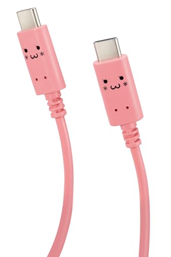 エレコム USB-C & USB-C ケーブル 60W 20V 3A 1m USB PD対応 トキメキ(ピンク×ブラ...