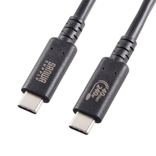USB 4 Gen3ブラック/1m/KU-40GCCPE10・Size:1mStyle:USB 4 Gen3・パッケージ個数:1・USB Type-Cポートを持つパソコンやタブレット端末などと、USB機器（Type-Cポートを持つ機種）を接続するためのケーブルです。・コネクタの表・裏を気にせず使える　USB Type-Cコネクタを採用しています。・USB IF（USB Implementers Forum）で認証された製品です。・USB 40Gbps（USB4 Gen3）の「SuperSpeed＋USB（転送速度 40Gbps）」に対応した高品質ケーブルです。・USB PD240W（USB Power Delivery EPR）に対応しています。USB PD対応の機器、環境では最大DC48V/5A（240W）の電源供給が可能です。従来のUSB Power Delivery 最大20V/5A（100W）にも対応しています。供給電源は接続する機器や電源の仕様により異なります。●USB Type-Cポートを持つパソコンやタブレット端末などと、USB機器（Type-Cポートを持つ機種）を接続するためのケーブルです。 ●コネクタの表・裏を気にせず使える　USB Type-Cコネクタを採用しています。 ●USB IF（USB Implementers Forum）で認証された製品です。 ●USB 40Gbps（USB4 Gen3）の「SuperSpeed＋USB（転送速度 40Gbps）」に対応した高品質ケーブルです。 ●USB PD240W（USB Power Delivery EPR）に対応しています。USB PD対応の機器、環境では最大DC48V/5A（240W）の電源供給が可能です。 従来のUSB Power Delivery 最大20V/5A（100W）にも対応しています。 供給電源は接続する機器や電源の仕様により異なります。 ●Type-C（DisplayPort Altモード対応）搭載機器と、Type-C（DisplayPort Altモード対応）の入力端子を持つディスプレイを接続して使用することができます。8K60Hz対応です。 ●ノイズに強い3重シールド構造です。 ●錆にも強く、経年変化による信号劣化の心配が少ない金メッキ処理を施したピン（コンタクト）を使用しています。 カラー：ブラック コネクタ形状：USB4 Type-Cコネクタオス−USB4 Type-Cコネクタオス USB 3.2 Gen2/Gen1・USB 3.1 Gen2/Gen1対応 ケーブル長：1m ケーブル径：4.8mm 線材規格：UL2725 USB PD（USB Power Delivery）： 対応 最大PD240W（48V/5A） USB PD対応機器に限ります。供給電源はPD対応の機器や電源の仕様により異なります。 規格：SuperSpeed USB 40Gbps USB4 Gen3、240W 重量：約47.8g 認証：有り