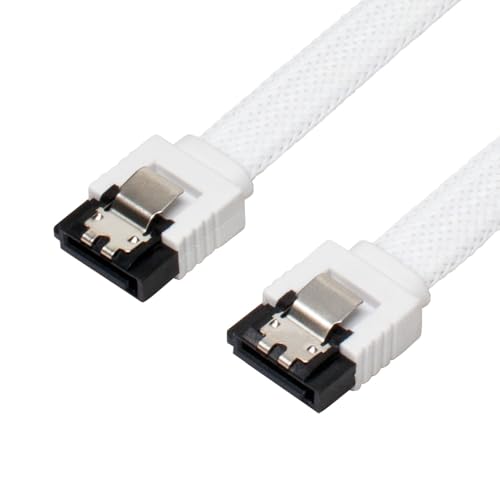 Iee1394 Cable - アイネックス ラッチ付 シリアルATAメッシュケーブル ホワイト 30cm SATM-3103WH