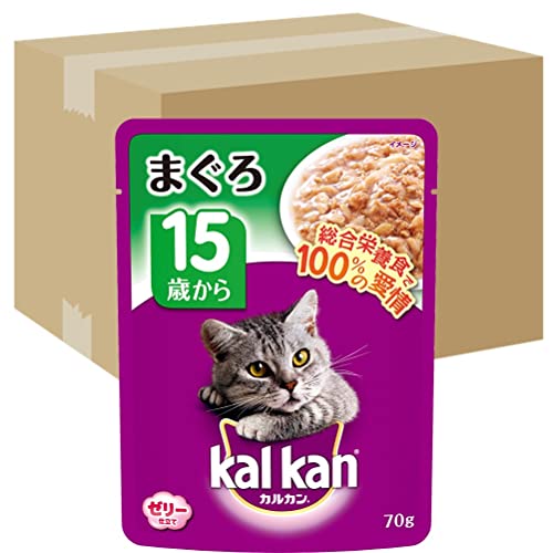 カルカン パウチ 15歳から まぐろ キャットフード 高齢猫用 70g×160 (ケース販売)