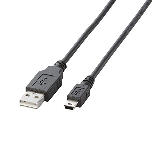 エレコム USBケーブル 【miniB】 USB2.0 (USB A オス to miniB オス) ノーマル 1m ...