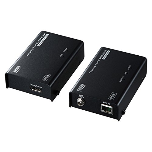 -/-/VGA-EXDP・パッケージ個数:1・【対応機器】:DisplayPort/MiniDisplayPort出力端子を標準搭載しているパソコン・【対応出力機器】:DisplayPort入力端子を標準搭載しているディスプレイ・プロジェクターなど・【インターフェース】:送信機:入力:DisplayPortメス×1、出力:RJ-45メス×1、受信機:入力:RJ-45メス×1、出力:DisplayPortメス×1・【DisplayPort規格】:DisplayPort1.2a・【HDCP】:HDCP1.4対応4K解像度で最大40m、1080P解像度なら最大70mまで延長できるDisplayPortエクステンダー 【ケース材料】:スチール 【環境条件】:動作時:0~40℃、湿度80%以下(結露なきこと)、保管時:-20~60℃、湿度80%以下(結露なきこと) 【サイズ】:送信機:W103×D68.4×H29(本体サイズ)、受信機:W103×D68.4×H29(本体サイズ) 【重量】:送信機:226g、受信機:262g 【付属品】:送信機×1、受信機×1、ACアダプタ(DC5V 2.6A)×2、取付け部品×4、取付けネジ×8、取扱説明書×1