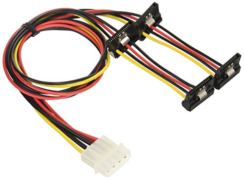 Iee1394 Cable - 変換名人 ペリフェラル(大4ピン) → SATA(15ピン)電源変換4分岐ケーブル IDEP-SPR/4
