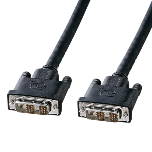 ブラック/10m/KC-DVI-100G・Size:10m・パッケージ個数:1・DVI(29pinまたは24pin)コネクタを持つパソコンとDVI(29pinまたは24pin)コネクタを持つデジタル液晶ディスプレイを接続するケーブルです。・シングルリンクモード用です。・デュアルリンクモード・アナログモードでは使えません。・10mの長距離伝送でも信号の損失を少なくするよう、ケーブル外径9.8mmの太径ケーブルを採用しています。・ケーブルの中心から「アルミシールド→アルミシールド→高密度編組みシールド」と三重のシールド処理で、更に高い遮へい性があるケーブルです。(TMDS信号線のみ)【特徴】 ●DVI(29pinまたは24pin)コネクタを持つパソコンとDVI(29pinまたは24pin)コネクタを持つデジタル液晶ディスプレイを接続するケーブルです。 ●シングルリンクモード用です。 デュアルリンクモード・アナログモードでは使えません。 ●10mの長距離伝送でも信号の損失を少なくするよう、ケーブル外径9.8mmの太径ケーブルを採用しています。 ●ケーブルの中心から「アルミシールド→アルミシールド→高密度編組みシールド」と三重のシールド処理で、更に高い遮へい性があるケーブルです。(TMDS信号線のみ) ●芯線を2本ずつよりあわせたノイズに強いツイストペア線を使用しています。(TMDS信号線のみ) ●内部を樹脂モールドで固め、さらに全面シールド処理を施したモールドコネクタなので、外部干渉を防ぎノイズ対策も万全です。耐振動・耐衝撃性にも優れています。 ●サビにも強く、経年変化による信号劣化の心配が少ない金メッキ処理を施したピン(コンタクト)を使用しています。 ●RoHS指令に対応した製品です。 【仕様】 カラー:ブラック ケーブル長:10m ケーブル直径:9.8mm コネクタ形状:DVI24pinオス(DVI-D)インチネジ(4-40)-DVI24pinオス(DVI-D)インチネジ(4-40) 線材規格:UL20276