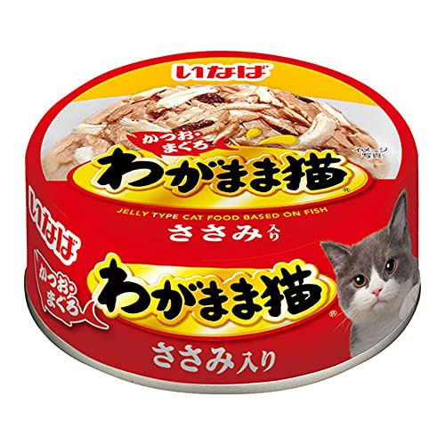 いなば わがまま猫 かつお・まぐろ ささみ入り 115g 24個セット