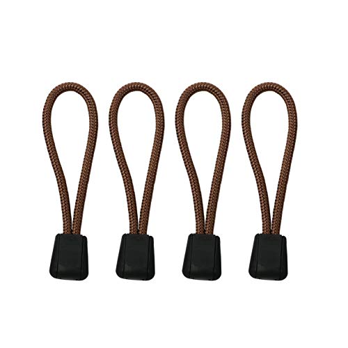 防水油布 - 三友産業 ジッパータブ ブラウン 4ヶ入 UUU-0094 太さ3mm