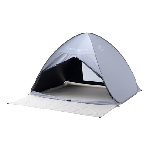 Touring Tent - [キャンパーズコレクション 山善] ワンタッチテント フルクローズ 遮光率99.99％以上 ブラックコーティング 幅200×奥行150×高さ13