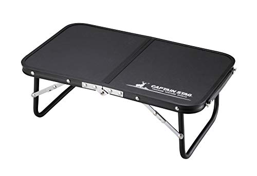 コンテンポラリーブラック/幅470×奥行300×高さ170mm/UC-546・PatternName:単品・パッケージ個数:1・セット内容:折り畳みテーブル×1・サイズ:使用時：幅約47cm×奥行約30cm×高さ約17cm/収納時：幅約30cm×奥行約4.5cm×高さ約24.5cm・仕様:重量：約940g/耐荷重：約10kg(均等)・材質:甲板の表面材：合成樹脂化粧繊維板/構造部材：アルミニウム合金商品紹介 製品サイズ:(約)幅470×奥行300×高さ170mm 収納サイズ:(約)幅300×奥行45×高さ245mm 製品重量:(約)940g 耐荷重:10kg(均等) 材質:甲板の表面材/合成樹脂化粧繊維板、構造部材/アルミニウム合金(表面加工=エポキシ樹脂塗装)、その他の材料/脚部=アルミニウム合金 原産国:中国 組立・収納が簡単。手軽に使えるミニテーブル。 携帯に便利な薄型収納タイプ。 収納時には小物が入るスペースがあります。 別売りのカマドスマートグリルB6型が入ります。 レンタル等による貸出、オークション等による販売や中古販売、及び譲渡によって発生した故障・破損・損害・事故などにつきましては一切責任を負いかねますので予めご了承ください。 安全警告 この製品はレンタルや販売、譲渡などを通じて発生する故障、破損、損害、事故について一切の責任を負いかねます。ご了承ください。