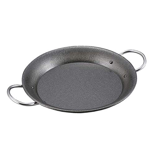 グレー/26cm/M-6694・パッケージ個数:1・製品サイズ:(約)外径260×高さ30mm・製品重量:(約)700g・材質:本体/鉄・表面加工:シリコン樹脂塗装・寸法:26cmこげにくく、こびりつきにくいファイバーライン加工（ファイバーライン加工とは：金属表面に繊維状の凹凸を浮き立たせた特殊加工です。食材とランダムな点で接触し、油なじみも良く焦げ付ききやこびり付きを防ぎます）　鉄製で料理もプロの仕上がり。　丈夫で長持ち。