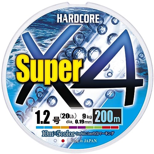 Rakuten - DUEL (デュエル) PEライン 釣り糸 HARDCORE スーパー X4 【 ライン 釣りライン 釣具 高強度 高感度 】 1.2号 200
