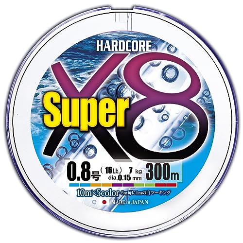 0.8号-300m5色マーキング/0.8号/H4321-5C・Color:5色マーキングStyle:0.8号-300m・新マーキングカラー登場 マイクロピッチ8ブレイデッド。・強くてしなやかな「安定強度のある」PEライン。・部門名: ユニセックス大人・発売年・モデルイヤー: 2021高い撥水性 撥水性が高い為、水をはじきやすくストレスのない操作性を実現 「H.I.P.製法」×「特殊コーティング」により、通常PEと比較し、約3倍の耐摩耗性を発揮。100mのラインに1kgの負荷を加えた時の伸びは、従来のPEでは86.3cmであるのに対し、「HARDCORE Super X4/HARDCORE Super X8」では44.4cm ダイレクトな操作性でルアー本来の性能を100%引き出します。
