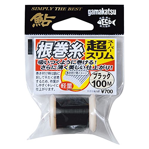 がまかつ(Gamakatsu) 根巻糸 スーパースリム 19156 1 ブラック