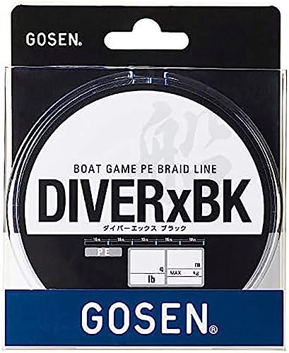 1.0号ブラック/300m/GBD4B3010・Color:ブラックSize:300mStyle:1.0号・パッケージ個数:1・巻数: 300m・号数: 1.0号 / 最大強力: 7.9kg/17lb・カラー: ブラックカラー (10m毎に10cmの青マーク入)・日本製 / 素材: PE (SDF 製法 4本組)・シリーズ: 【ダイバーエックス ブラック(DIVER X BK)】……水中で目立ちにくくターゲットに違和感を与えず、歯の鋭い魚からもラインを守るブラックカラー採用。 ステルス性とバランスを追求した船用4本編みPEラインステルス性とバランスを追求した船用PEライン【ダイバーエックス ブラック (DIVER X BK)】 水中で目立ちにくくターゲットに違和感を与えず、歯の鋭い魚からもラインを守るステルス性のある【ブラックカラー採用(10m毎に10cm 青のマーク入り)】。 黒とうラインカラーは水中での視認性が薄く、水深が増せば増すほどに見えにくくなるステルス性を持ち、水中での光による反射を抑える効果もあるので、 鋭い歯を持つタチウオやサワラ、サバフグからの視認を防ぎ、ラインを齧る可能性を下げることでラインブレイクを回避してくれる効果もあります 独自の【SDF製法】での4本組による高レベルの結束強力＆耐摩耗構造。 優れたコストパフォーマンスとハイレベルでのトータルバランスを実現させます。