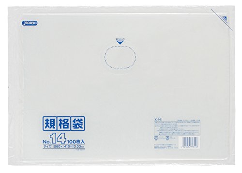横28×縦41cm透明/300mm×15mm×430mm/K-14・Style:横28×縦41cm・パッケージ個数:1・商品サイズ (幅×奥行×高さ) :300mm×15mm×430mm・原産国:フィリピン・内容量:100枚・内容量:100枚・材質:ポリエチレンジャパックス 規格袋NO.14は厚み0.030mm。 中身の見える透明タイプです。