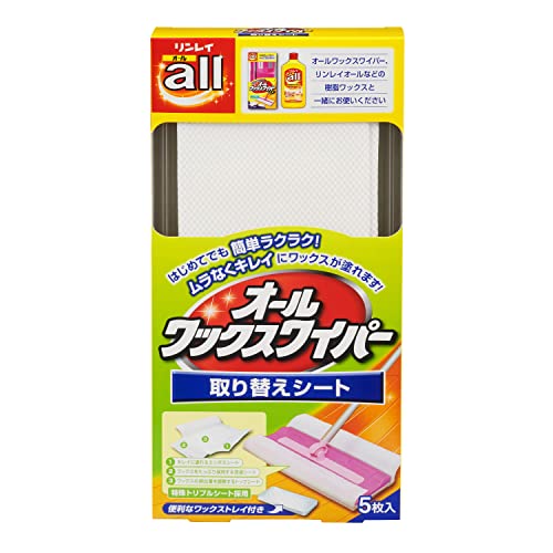 ホワイト/5シート (x 1)/4903339982367・パッケージ個数:1・「オールワックスワイパー」専用の取り替えシートです・(b)商品サイズ (幅X奥行X高さ) :(/b) 118×36×265mm・パッケージ重量: 0.1 kg・色: ホワイト●ワックス塗布専用のシートです。●特殊トリプルシートによりワックス液をたっぷり含浸し、明るいきれいなツヤにムラなく仕上がります。●5枚入り