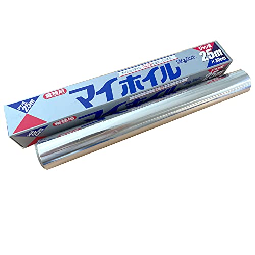 UACJ製箔 アルミホイル シルバー 幅30cm×長さ25m オーブン フライパン 料理 飛び出し防止 ストッパー付き 分別不要 パルプ刃 業務