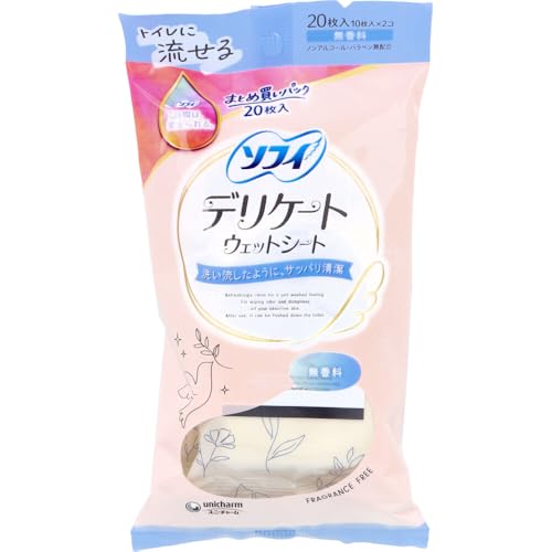 Rakuten - ソフィ デリケートウェットシート 無香料 10枚入×2個