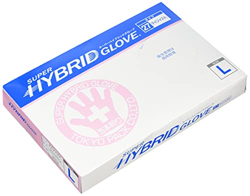 Rakuten - 東京パック S-HYBRIDグローブマイジャストL 半透明 HMJ-L ポリエチレン使い捨て手袋