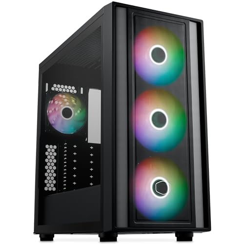 Cooler Master 背面コネクターマザーボード対応140mmトリプルファン搭載ミドルタワーPCケース MasterBox 600 [ M