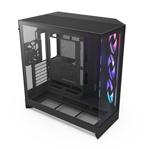NZXT H9 Flow RGB (2025) デュアルチャンバー RGBファン搭載 ミドルタワー型PCケース ブラック CM-H92FB-R1