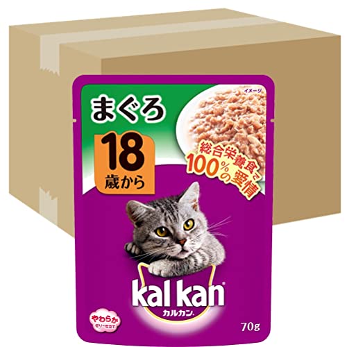 カルカン パウチ 18歳から まぐろ キャットフード 高齢猫用 70g×160 (ケース販売)