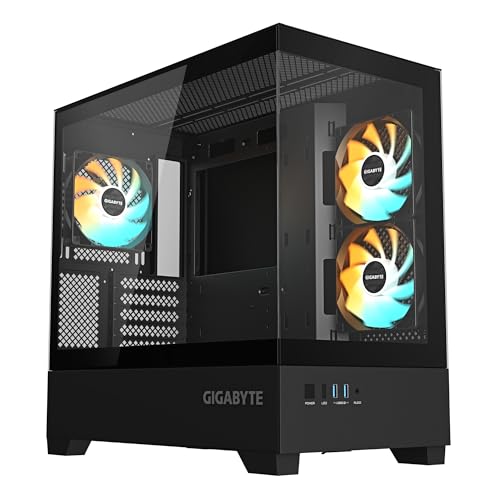 Rakuten - GIGABYTE C201 PANORAMIC Micro-ATX ミドルタワー型PCケース ブラック C201P CS9313