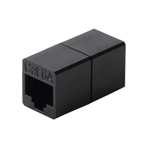 エレコム RJ45 中継コネクタ Cat6A LANケーブル 延長 アダプタ UTP仕様 ブラック LD-RJ45U6ABK