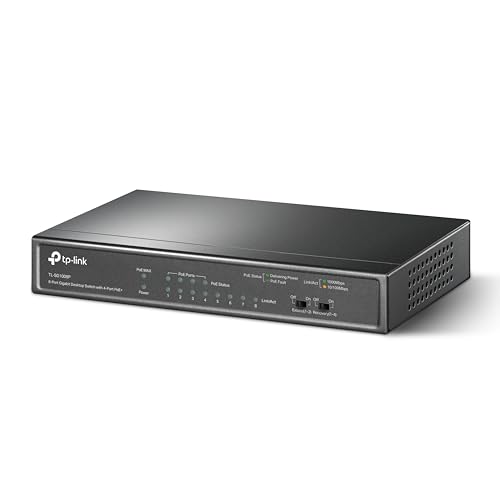 TP-Link アンマネージPoEスイッチ ギガ対応 8ポート(4ポートPoE) 無償 スイッチングハブ TL-SG1008P