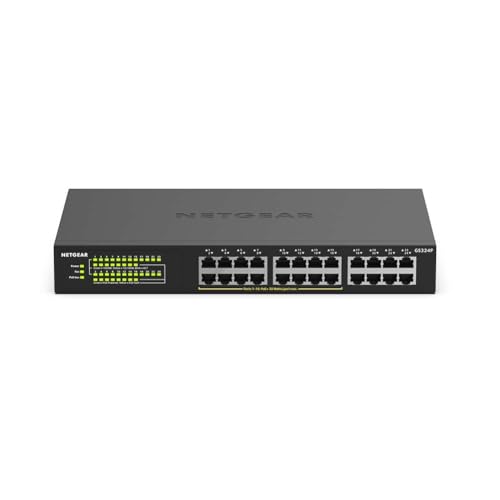 ネットギア NETGEAR スイッチングハブ 24ポート 1G PoE+ (190W) 金属筐体 メーカー3年 アンマネージスイッチ
