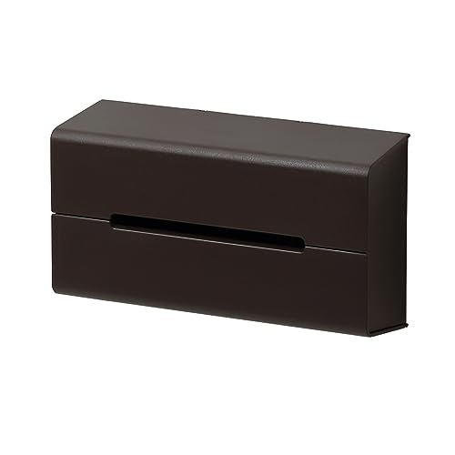 ideaco(イデアコ) 壁に取り付け可能 レギュラーサイズ ティッシュ ホルダー WALL2 brown (ウォールツー ブラウン)