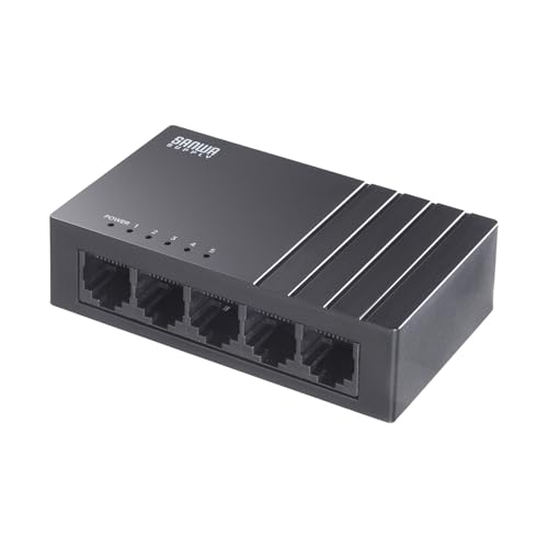 サンワサプライ ギガビット対応 スイッチングハブ（5ポート・Type-C給電） LAN-GIGAC503BK