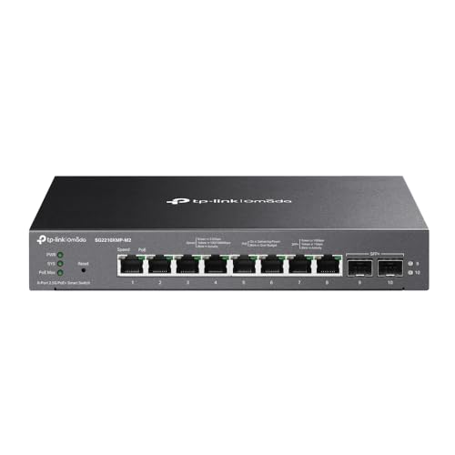 TP-Link Switch OMADA SG2210XMP-M2 8ポート 8x2.5Gbps-2xSFP+ マネージドPoE+