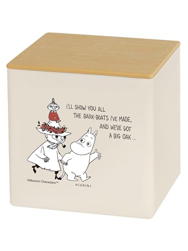 Miffy - 錦化成 蓋付き ティッシュケース ムーミン ベージュ 約12×12.2×12cm 日本製
