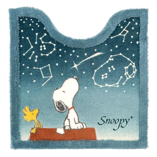 Miffy - センコー(Senko) スヌーピー 星空スヌーピー トイレマット 約60×60cm ブルー キャラ アニマル snoopy 34363