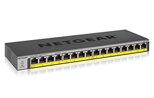 【正規品】 ネットギア NETGEAR スイッチングハブ 16ポート 1G PoE+ (183W) 金属筐体 静音ファンレス リミテッドライフタ