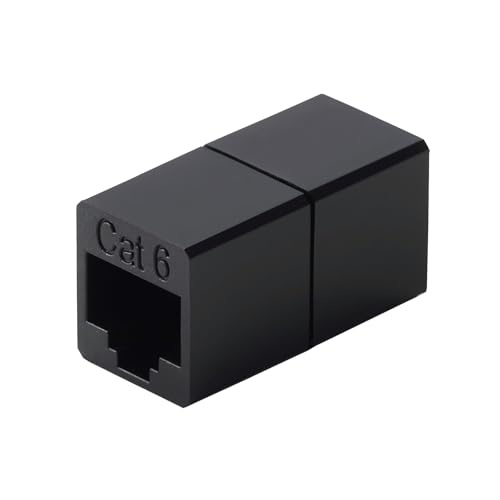 単品ブラック/cat6/LD-RJ45U6BK・Color:ブラックSize:cat6Style:単品・パッケージ個数:1・Cat6のLANケーブルを延長するRJ45中継コネクターです。・1000BASE-TX/1000BASE-T/100BASE-TX/10BASE-Tの環境で、安定したデータ転送速度を確保します。・中継時の伝送ロスが少なく、LANケーブルの延長によるデータ伝送の劣化を抑えます。・Cat6 LANケーブルの延長に使用できますが、Cat6の規格上ケーブルの延長は認められていません。・狭いスペースにも設置しやすいコンパクトサイズです。【仕様】 規格：Cat6(1000BASE-TX/1000BASE-T/100BASE-TX/10BASE-T) 伝送速度：最大1Gbps 伝送帯域：250MHz インターフェース：RJ45コネクター 結線方式：ストレート結線 シールド：×(UTP仕様) PoE： カラー：ブラック 外形寸法：幅約14.6mm×奥行約30.6mm×高さ約16.2mm 重量：約5g パッケージ形態：袋+シール 環境配慮事項：EU RoHS指令適合(10物質)、THINK ECOLOGYマーク 【説明】 Cat6のLANケーブルを延長するRJ45中継コネクターです。 1000BASE-TX/1000BASE-T/100BASE-TX/10BASE-Tの環境で、安定したデータ転送速度を確保します。 中継時の伝送ロスが少なく、LANケーブルの延長によるデータ伝送の劣化を抑えます。 Cat6 LANケーブルの延長に使用できますが、Cat6の規格上ケーブルの延長は認められていません。 狭いスペースにも設置しやすいコンパクトサイズです。 UTP(Unshielded Twisted Pair)タイプのLANケーブルに使用できます。 EUの「RoHS指令(電気・電子機器に対する特定有害物質の使用制限)」に適合(10物質)した、環境にやさしい製品です。 自社環境認定基準を1つ以上満たし、『THINK ECOLOGY』マークを表示した製品です。 環境保全に取り組み、製品の包装容器が紙・ダンボール・ポリ袋のみで構成されている製品です。 【商品に関するお問い合わせ】 チャットサポート / 詳細は 8056.jpをご確認ください。