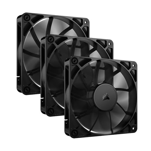 CORSAIR RS120 PWM 120mm PCケースファン デイジーチェーン対応 トリプルパック ブ...